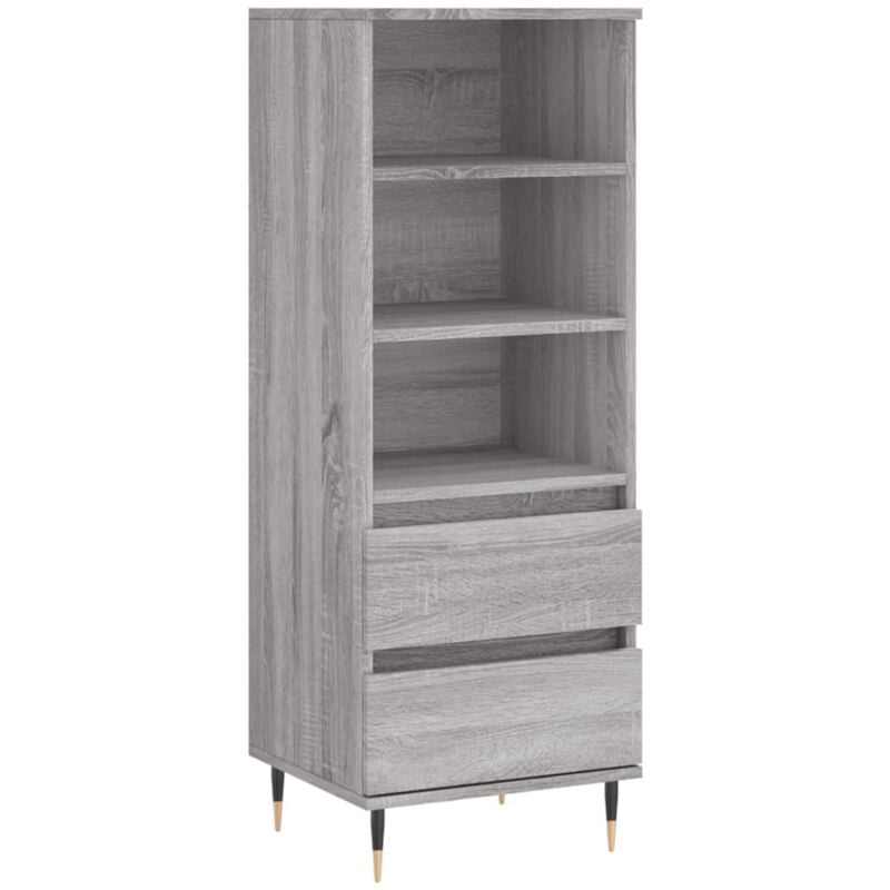 Vidaxl - Buffet haut Sonoma gris 40x36x110 cm Bois d'ingénierie