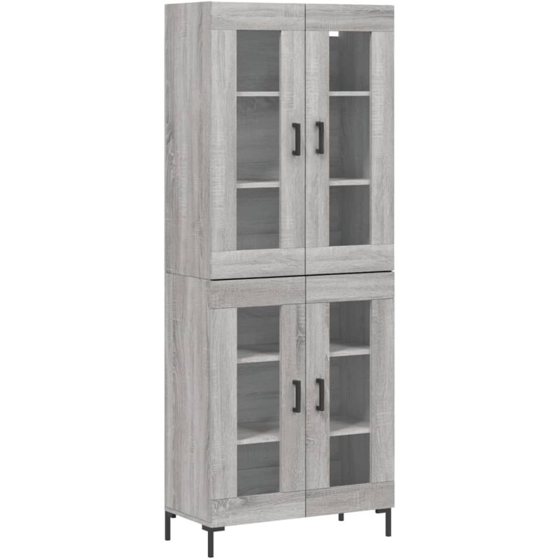 Vidaxl - Buffet haut Sonoma gris 69,5x34x180 cm Bois d'ingénierie
