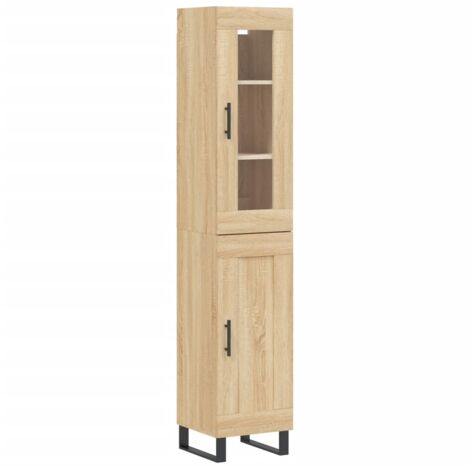 Buffet haut Chêne sonoma 34,5x34x180 Bois d'ingénierie