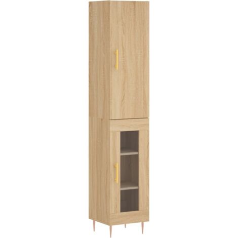 Buffet haut Chêne sonoma 34,5x34x180 Bois d'ingénierie