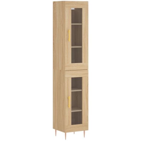 Buffet haut Chêne sonoma 34,5x34x180 Bois d'ingénierie
