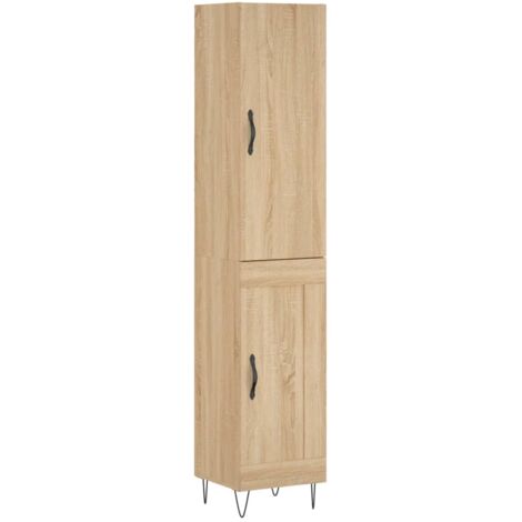 Buffet haut Chêne sonoma 34,5x34x180 Bois d'ingénierie