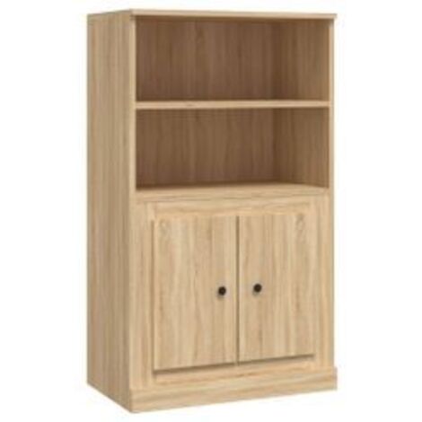 Buffet haut chêne sonoma 60x35,5x103,5 bois d'ingénierie