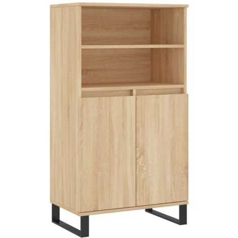 Buffet haut Chêne sonoma 60x36x110 Bois d'ingénierie