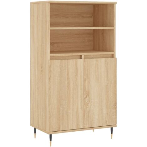 Buffet haut Chêne sonoma 60x36x110 Bois d'ingénierie