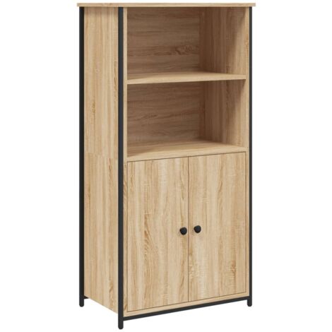 Buffet haut chêne sonoma 62x36x121,5 bois d'ingénierie