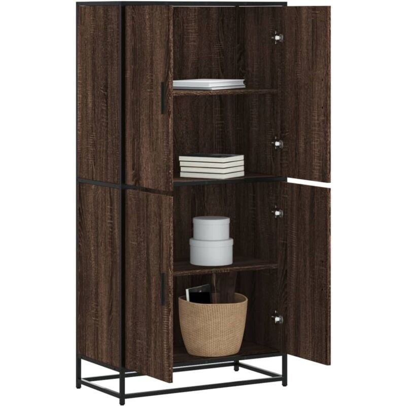 Vidaxl - Buffet haut chêne marron 68x35x139 cm bois d'ingénierie