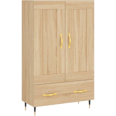 Buffet haut chêne sonoma 69,5x31x115 bois d'ingénierie