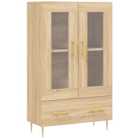 Buffet haut chêne sonoma 69,5x31x115 bois d'ingénierie