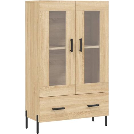 Buffet haut chêne sonoma 69,5x31x115 bois d'ingénierie