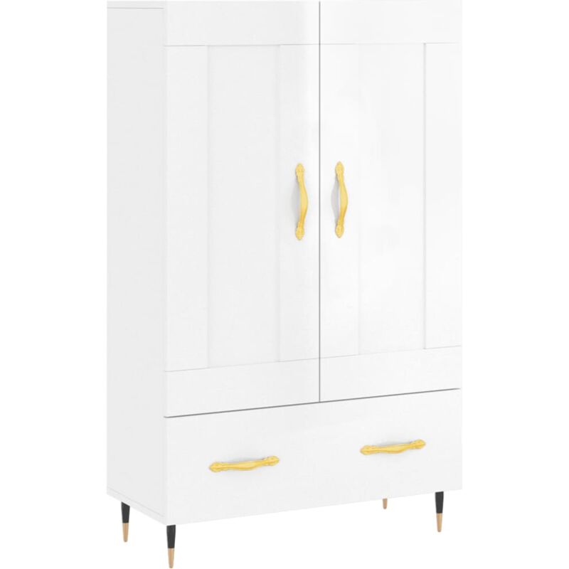 Vidaxl - Buffet haut blanc brillant 69,5x31x115 cm bois d'ingénierie