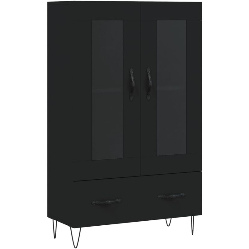Vidaxl - Buffet haut noir 69,5x31x115 cm bois d'ingénierie