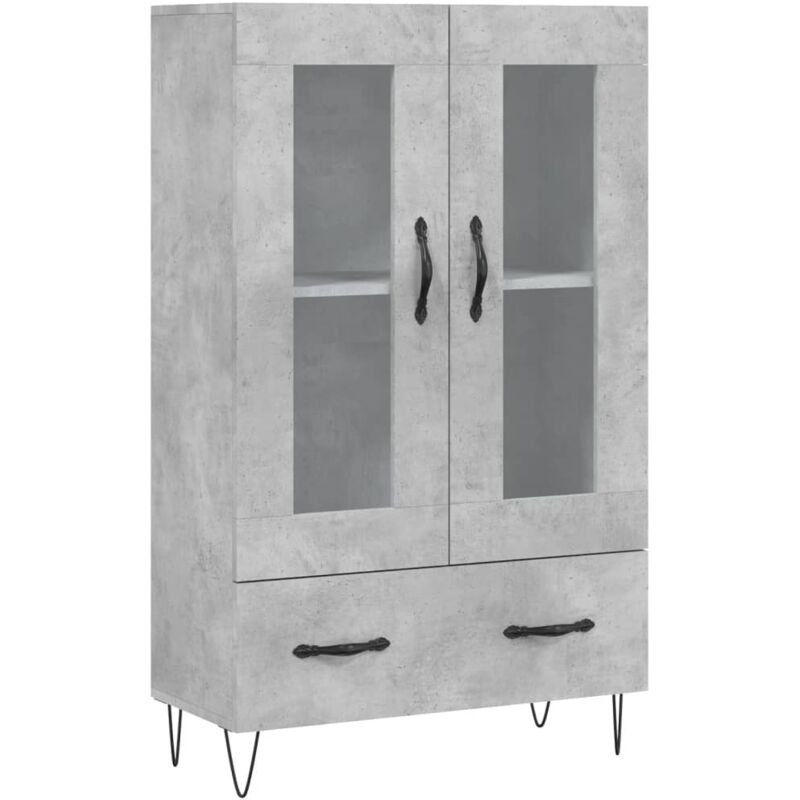Vidaxl - Buffet haut gris béton 69,5x31x115 cm bois d'ingénierie