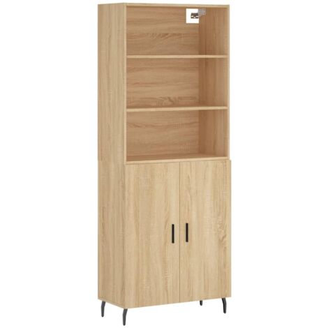 Buffet haut Chêne sonoma 69,5x34x180 Bois d'ingénierie