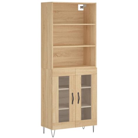Buffet haut Chêne sonoma 69,5x34x180 Bois d'ingénierie