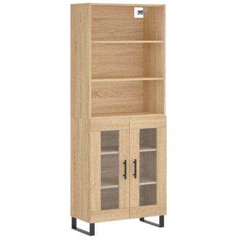 Buffet haut Chêne sonoma 69,5x34x180 Bois d'ingénierie