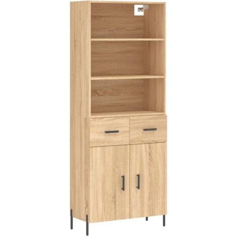 Buffet haut Chêne sonoma 69,5x34x180 Bois d'ingénierie