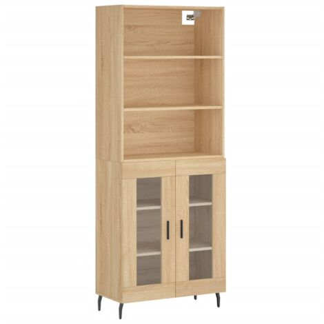 Buffet haut Chêne sonoma 69,5x34x180 Bois d'ingénierie
