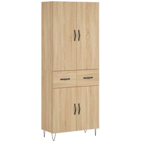 Buffet haut Chêne sonoma 69,5x34x180 Bois d'ingénierie