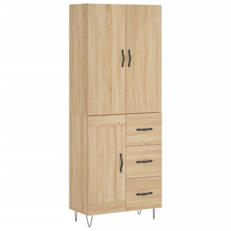 Buffet haut Chêne sonoma 69,5x34x180 Bois d'ingénierie