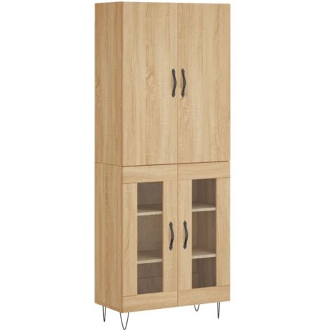 Buffet haut Chêne sonoma 69,5x34x180 Bois d'ingénierie