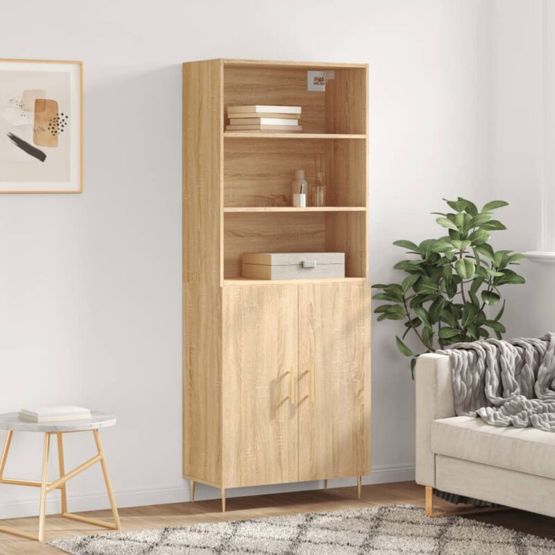 Vidaxl - Buffet haut Chêne sonoma 69,5x34x180 cm Bois d'ingénierie