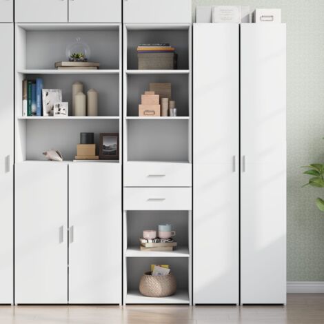 Buffet haut, Enfilade, Armoire de cuisine blanc 45x42,5x185 cm bois d'ingénierie WFE848485 DESIGN IN