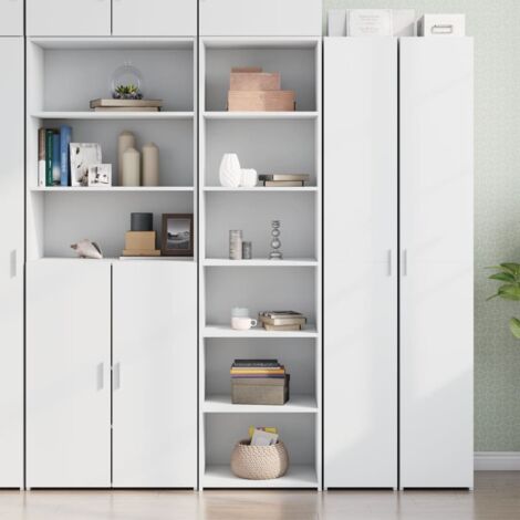 Buffet haut, Enfilade, Armoire de cuisine blanc 50x41x185 cm bois d'ingénierie WFE462664 DESIGN IN