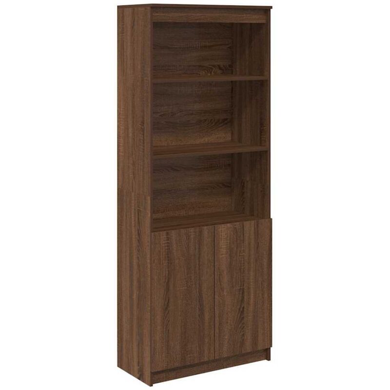 Vidaxl - Buffet haut chêne marron 70x35x180 cm bois d'ingénierie