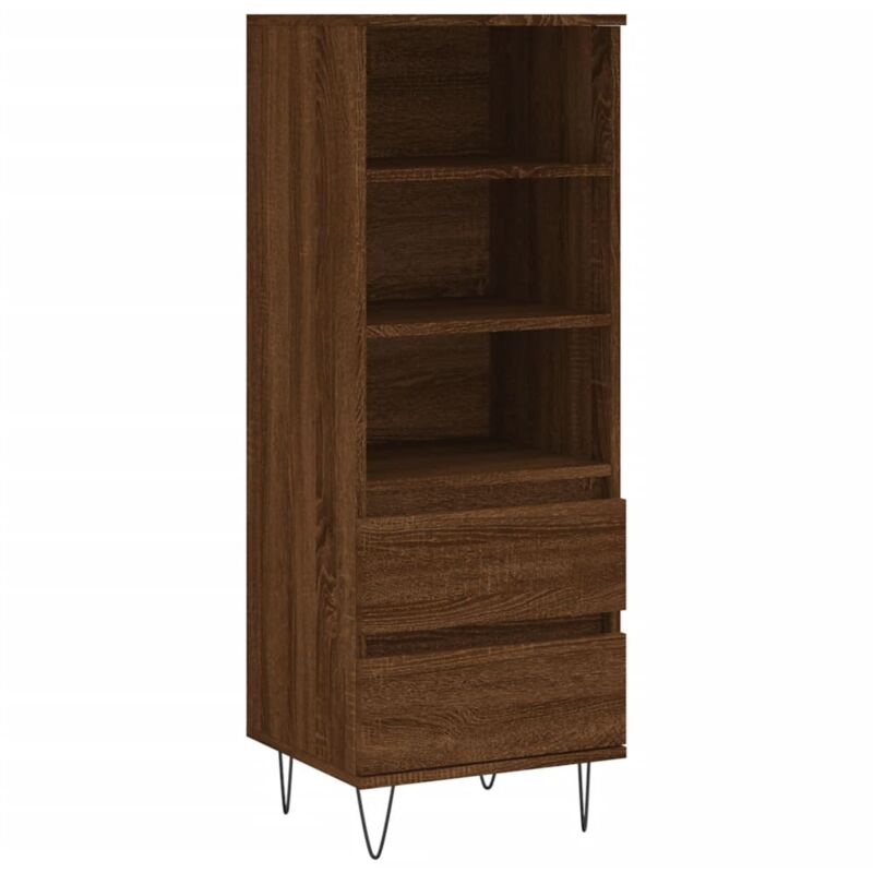 Vidaxl - Buffet haut Chêne marron 40x36x110 cm Bois d'ingénierie