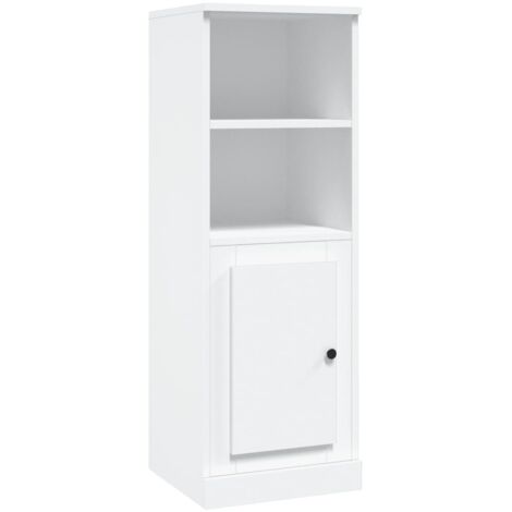 Buffet haut  Meuble de rangement blanc 36x35,5x103,5 cm bois d'ingénierie