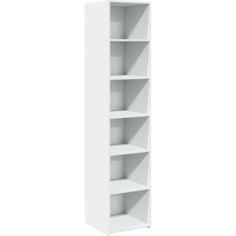 Buffet haut  Meuble de rangement blanc 40x41x185 cm bois d'ingénierie