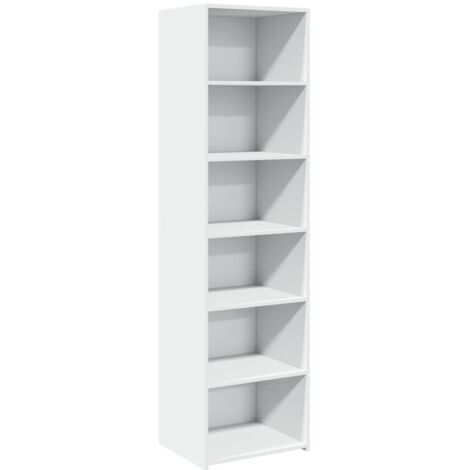 Buffet haut  Meuble de rangement blanc 50x41x185 cm bois d'ingénierie