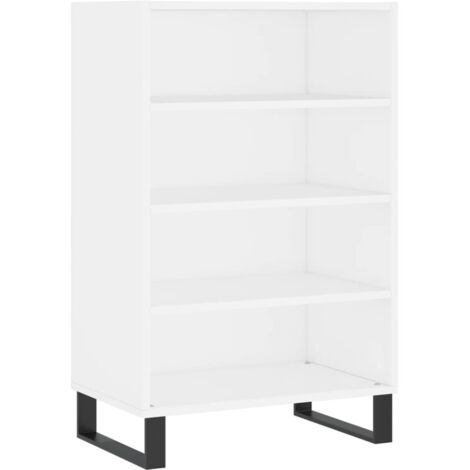 Buffet haut  Meuble de rangement blanc 57x35x90 cm bois d'ingénierie
