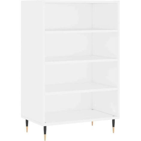 Buffet haut  Meuble de rangement blanc 57x35x90 cm bois d'ingénierie