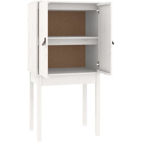 Buffet haut  Meuble de rangement Blanc 60x40x120 cm Bois massif de pin
