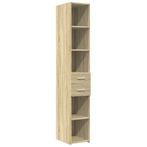 Buffet haut Meuble de rangement chêne sonoma 30x42,5x185 cm bois d'ingénierie