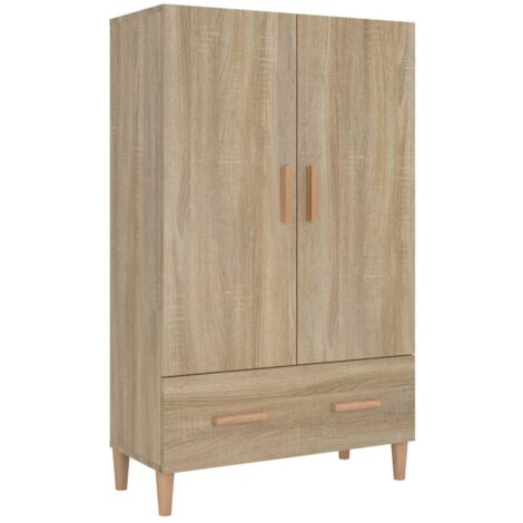 Buffet haut  Meuble de rangement Chêne sonoma 70x31x115 cm Bois d'ingénierie