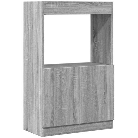 Buffet haut  Meuble de rangement sonoma gris 63x33x100 cm bois d'ingénierie