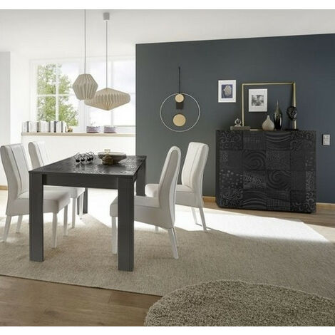 Buffet haut MIREL 2 portes en anthracite 121 cm