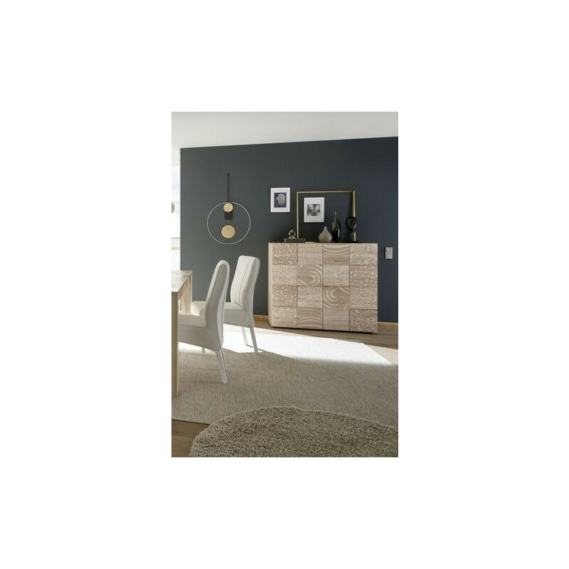 Azura Home Design - Buffet haut mirel 2 portes en chêne 121 cm Azura Home Design - Buffet haut mirel 2 portes en chêne 121 cm