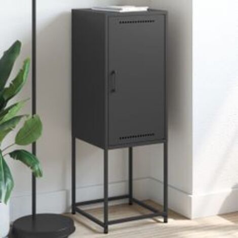 Buffet haut noir 36x39x107 acier