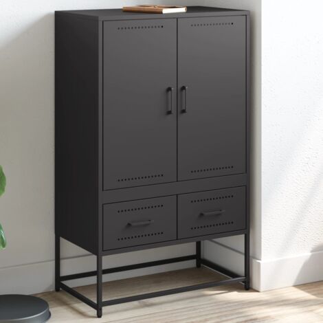Buffet haut noir 68x39x111,5 cm acier vidaXL213040