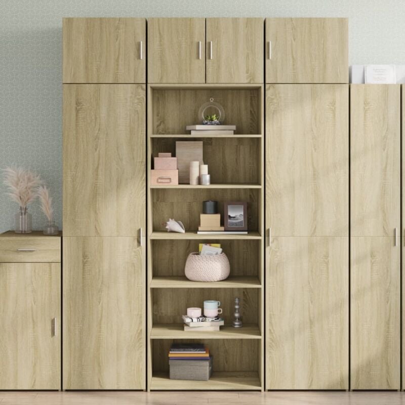 vidaXL Buffet haut chêne sonoma 70x41x185 cm bois d'ingénierie