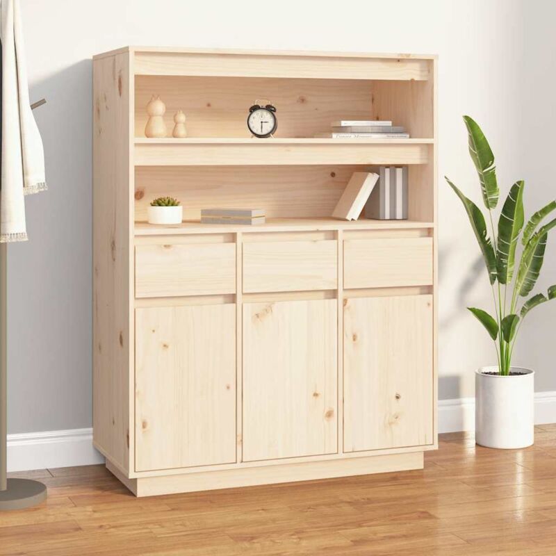 Vidaxl - Buffet haut 89x40x116,5 cm Bois massif de pin