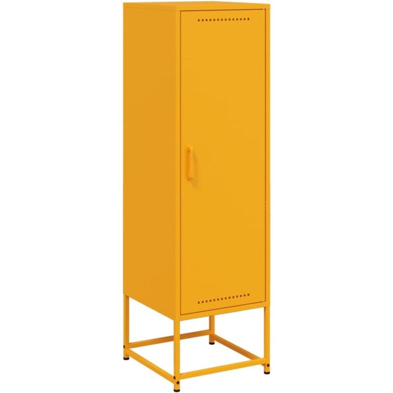 Vidaxl - Buffet jaune moutarde 36x39x123 cm acier