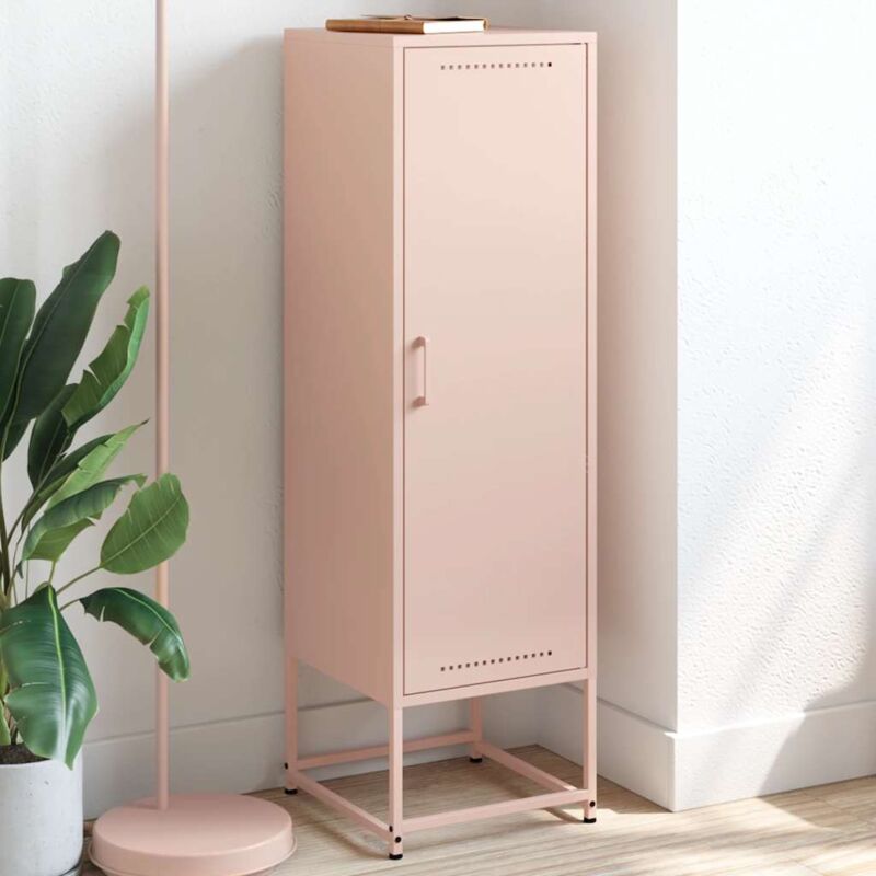 Buffet haut rose 36x39x123 cm acier vidaXL