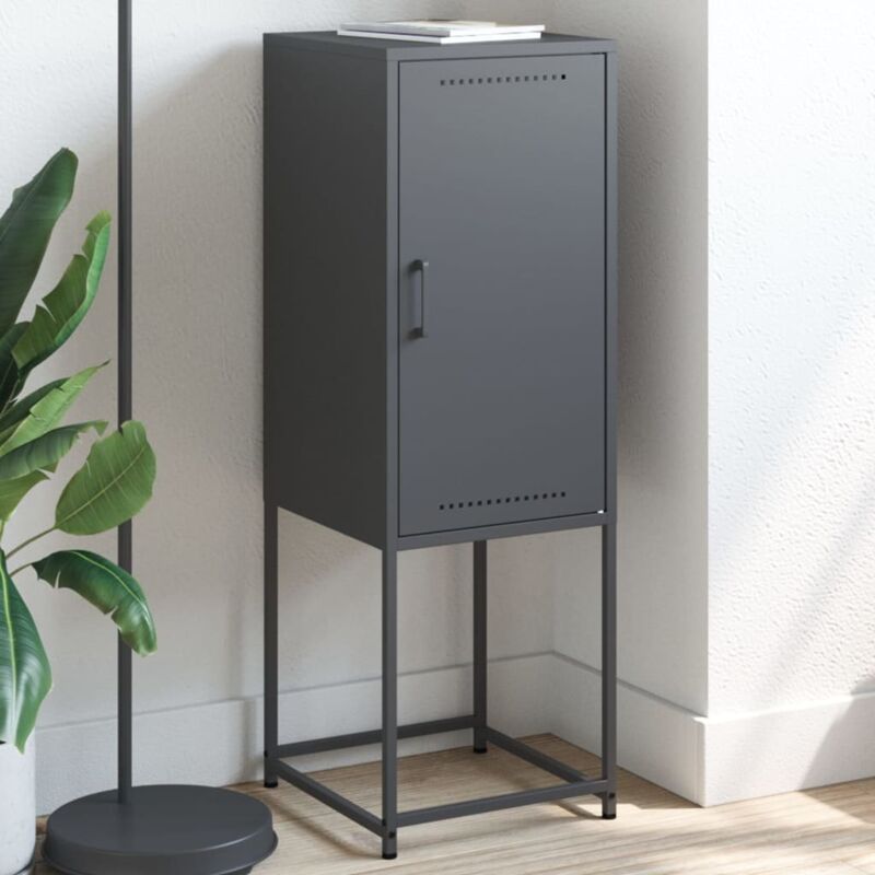 Vidaxl - Buffet haut anthracite 36x39x107 cm acier