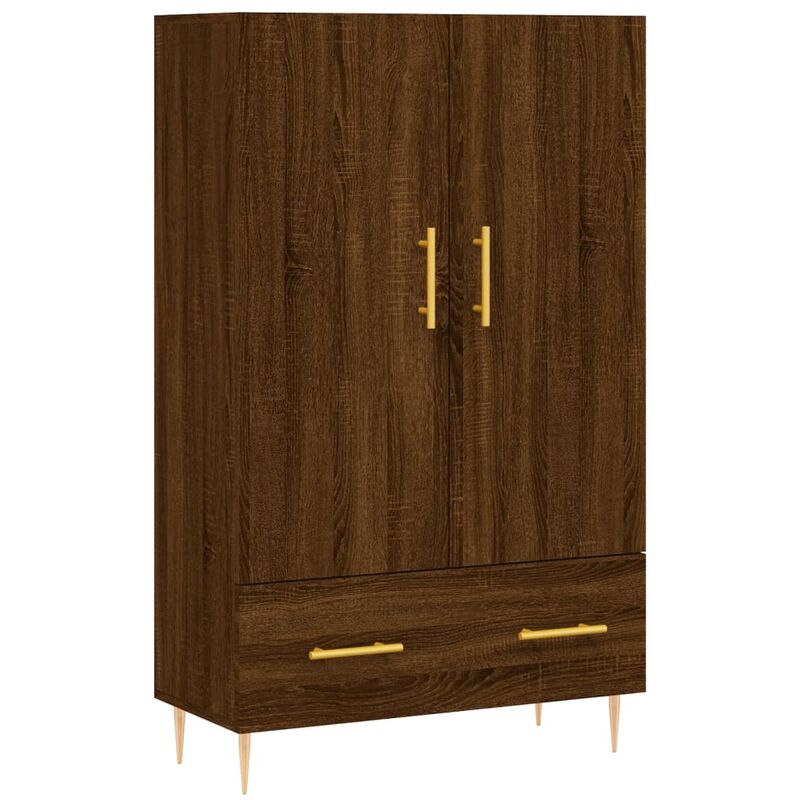 Vidaxl - Buffet haut chêne marron 69,5x31x115 cm bois d'ingénierie