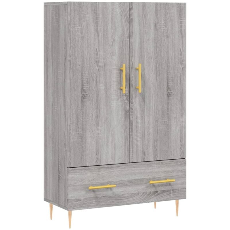 Jinlefu - Buffet haut sonoma gris 69,5x31x115 cm bois d'ingénierie vidaXL